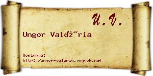 Ungor Valéria névjegykártya