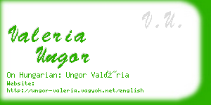 valeria ungor business card